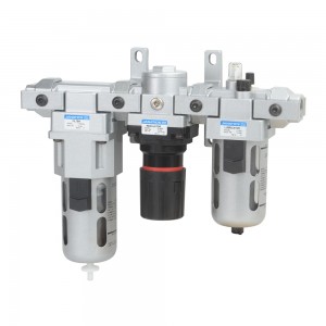 FRLM with Internal AutodrainModular type Suitable for panel mounting Filter • Bronze filtering element • Separator and shield for efficient moisture separation • Bayonet type steel bowl guard Internal Autodrain • Float type, no electrical connections required • Provided with manual drain • Provision for drain tube connection, to take the condensate away from the unit, to keep the working area clean Regulator • Diaphragm operated, relieving type • Pressure compensated by balanced poppet • Flow compensated ( with venturi ) for faster response • Non raising Press to lock adjusting knob for locking at any set pressure Lubricator • Fog / Mist type Lubricator • Fine  adjustment of lubrication • Lubrication proportional to flow Steel bowl guard, bayonet type on FRLM14, FRLM15 & FRLM17 models Good flow and regulating characteristic