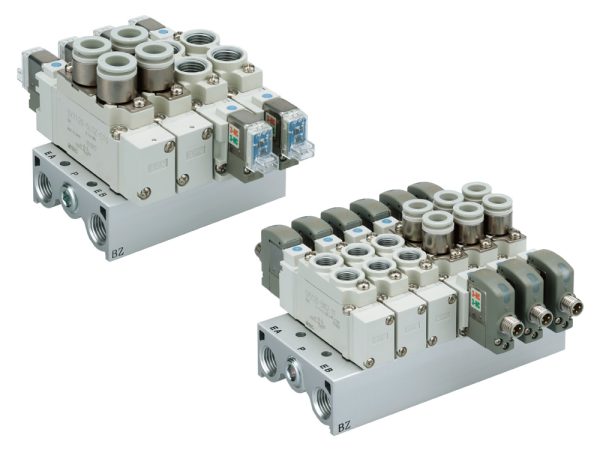 4-Position Dual 3-Port Valve: Body Ported/Base Mounted SY5000/7000-X701